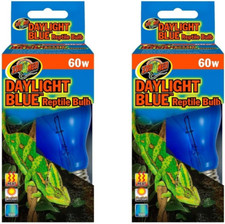 Daylight Blue Reptile Bulb Set of 2 Watt: 60 Watts