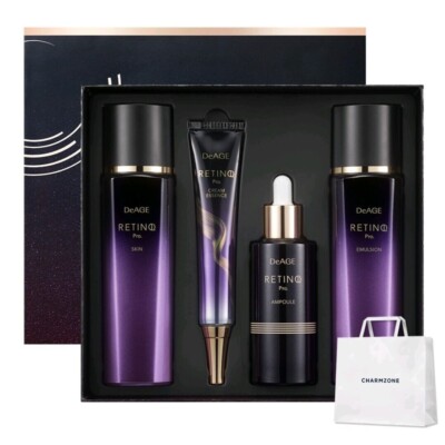 CHARMZONE DeAge Retinol Pro Noblesse Special Set of 4 - Toning Water, Emulsion