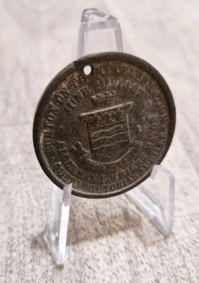 Queen Victoria Golden Jubilee medal medallion Burton On Trent 1887 eBay