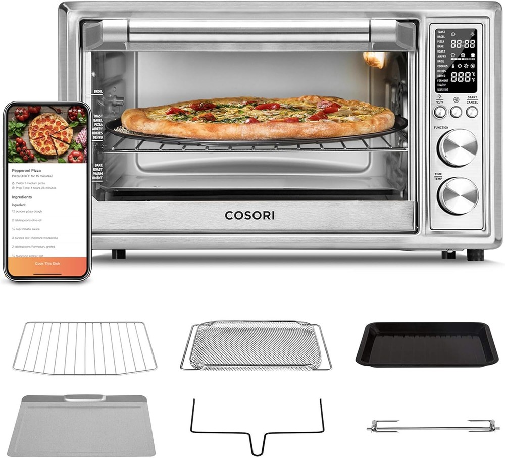 13-in-1 Air Fryer Toaster Oven Combo with 32Qt Capacity, APP & Voice Control