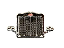 1/64 DCP PARTS CHROME PETERBILT 359 DUAL ROUND LIGHT GRILL