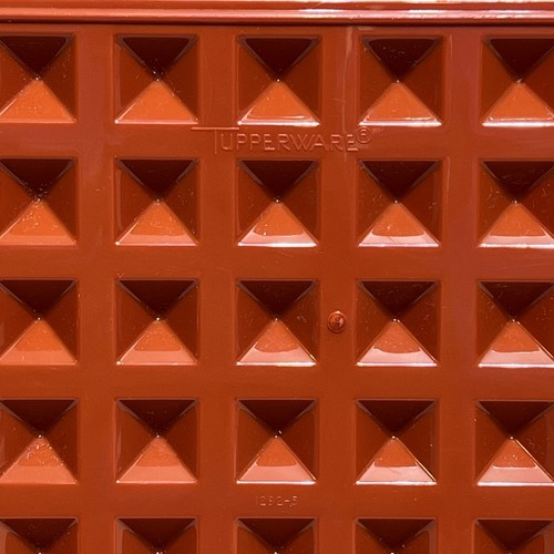 Contenedores de almacenamiento vintage Tupperware pimentón/rectángulo rojo 816 y 1292 con tapas - Imagen 14 de 14