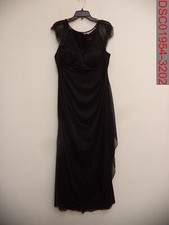 DJ Jaz Plus Women's Black Cap Sleeve Beaded Neck Evening Gown, 18 808593909218