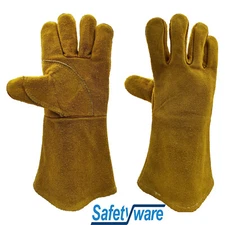 Safetyware Premium Cowhide Leather Heat Proof Welding Riggers Safety Work Gloves