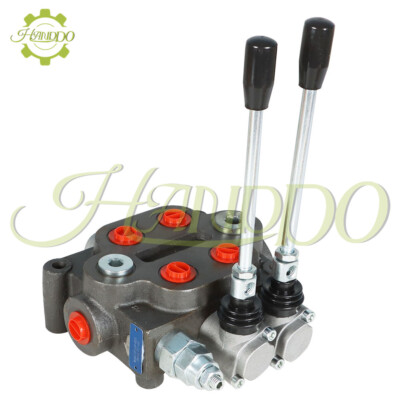 2 Spool 25GPM Hydraulic Directional Control Valve Tractor Loader BSPP W/Joystick
