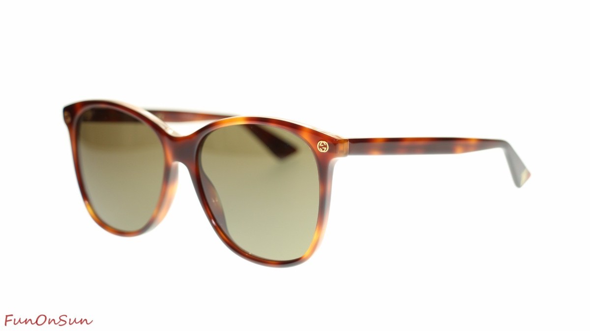 Gucci GG0024S Unisex Square Designer Sunglasses Brown Tortoise Havana/Brown 58mm Amazon.com: Gucci Square/Rectangle Sunglasses Havana Crystal  main image 2