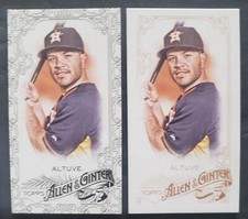 2015 TOPPS AG ALLEN & GINTER BACK JOSE ALTUVE #140 SP MINI BLACK + BASE ASTROS
