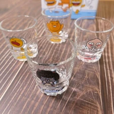 Kakao Friends 4 characters 4 Emotion, Honey Soju Glass(소주잔) 4 pieces One set