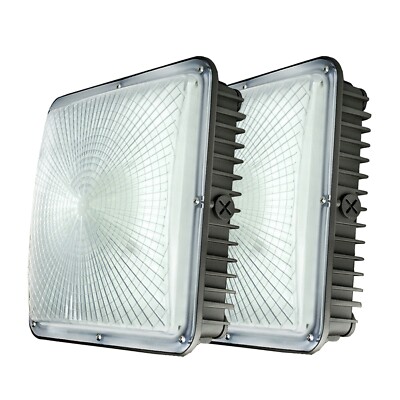 2Pack LED Canopy Light Outdoor Commercial 70 Watt 8400 Lumen Gas Station Light