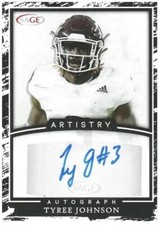 2022 SAGE Artistry Tyree Johnson Auto Rookie Gray & Black Border
