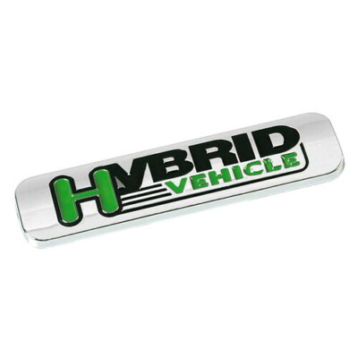 Ibrida Sticker Emblema Ibrido Scritta 3D Adesivo Sticker Argento Cromo Posteriore | eBay