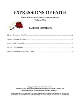 Expressions of Faith Flute Solos w/Piano Accompaniment