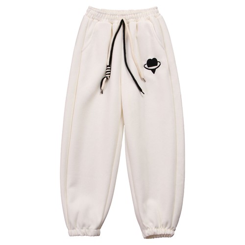Unisex Kids Pants Workout Bottoms Hip-Hop Sweatpants Casual Trousers Embroidery - Picture 30 of 47
