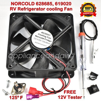 Norcold 628685 RV Refrigerator Fan Ultra Quiet + ON/OFF Thermostat, Ships TODAY!