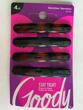 Goody Barrettes ( 4 pieces ) barrette 04414 women hair clip click girl 2.5" NEW
