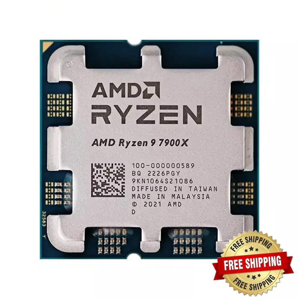 AMD Ryzen 9 7900X Processor 4.7 GHz, 12 Cores, Socket AM5 - 100