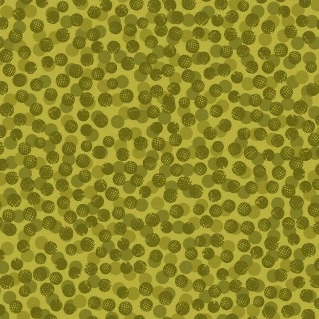 Lewis & Irene - 'The Orchard' Green Abstract Berries 100% Baumwolle