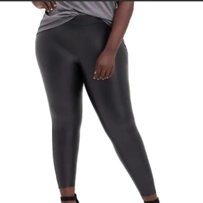 Torrid Womens Faux Leather Leggings High Waist Tapered Leg