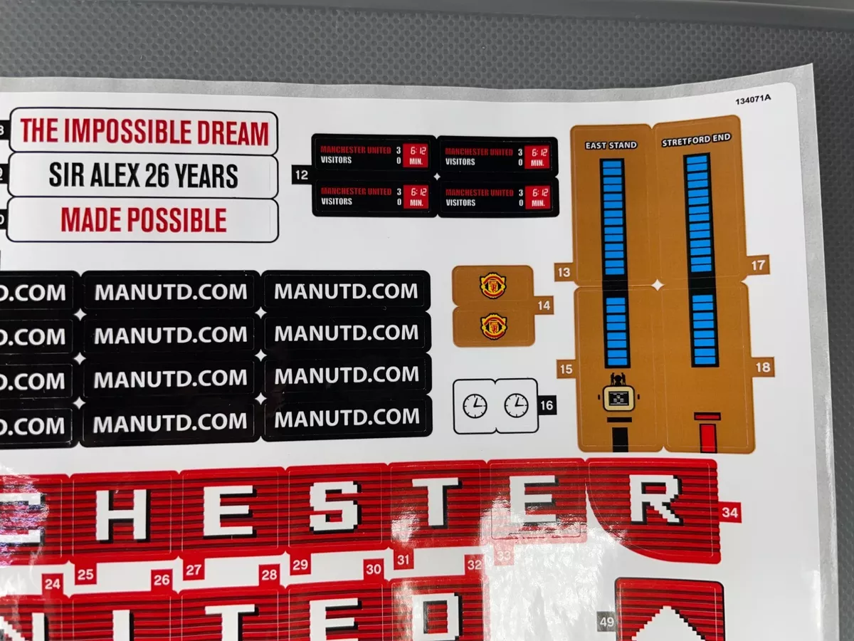 Sticker Sheet LEGO Set 10272 Creator Expert Old Trafford Manchester United Decal