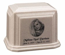 Large/Adult 200 Cubic Ins Noble Granite Cremation Urn - Choice of 8 Colors