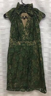 EVA FRANCO Anthropologie Green Lace Retro Dress Modcloth Sz 2 Party  Cocktail C | eBay