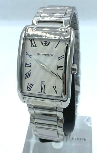 orologio da polso philip watch trafalgar silver white cassa e cinturino  acciaio | eBay