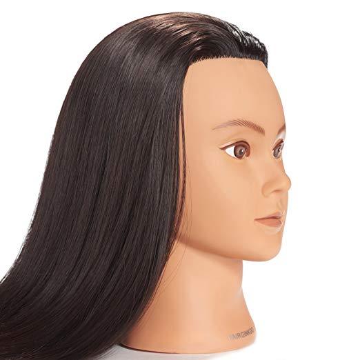 Mannequin Head With Hair Female Makeup Cosmetology Manikin Stand