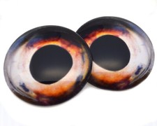 Pair Cod Fish Glass Eyes Jewelry Doll Taxidermy Flatback Cabochons