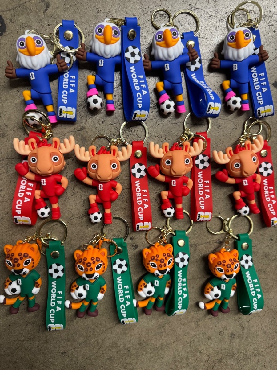 12 World Cup 26 USA, Mexico, Canada Keychains. Llaveros del