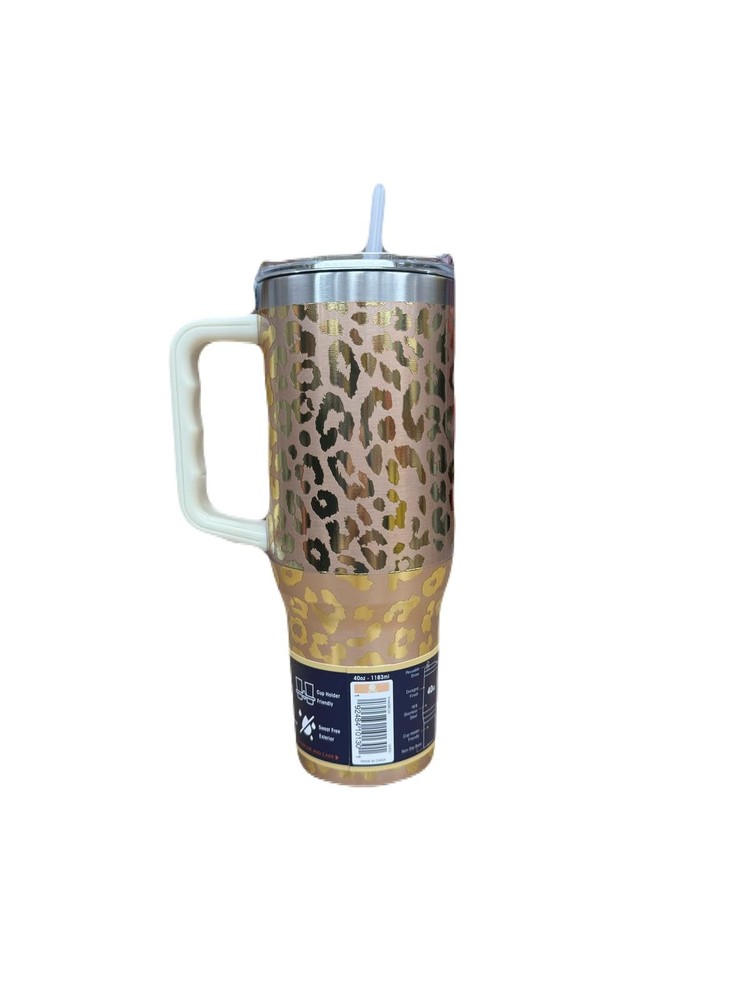 40oz Leopard Print Tumbler - Single Insulated Cup