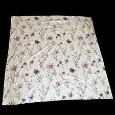 Cottagecore Wildflower Fabric Shower Curtain Natural Plant Leaves 70  Square EUC