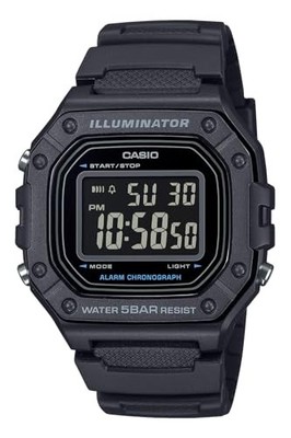 Casio Collection schwarze Herrenuhr W-218H-1BJF Japan Inlandsmodell neu
