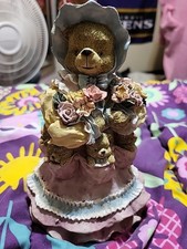 VTG Cherished Teddies, Mama Bear With Babies and Flowers By Priscilla Hillman