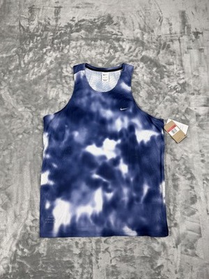 New Nike Running Division Dri-FIT ADV Singlet Men's Large Blue Tank HJ4146 492