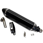 Universal Motorcycle Exhaust Slip-On Muffler - 470mm Black