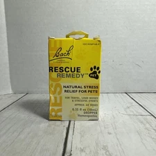 Bach Rescue Remedy Pet Dropper Homeopathy Natural Stress Relief  0.35 fl oz 4/26