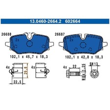 Satz Bremsbeläge Bremsklötze hinten für BMW 2-er U06 X1 U11 X2 U10 24352909