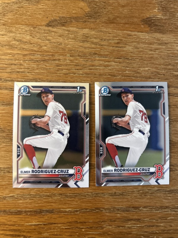2021 Bowman Draft Elmer Rodriguez-Cruz 2 1st Chrome + 4 1st Paper Yankees