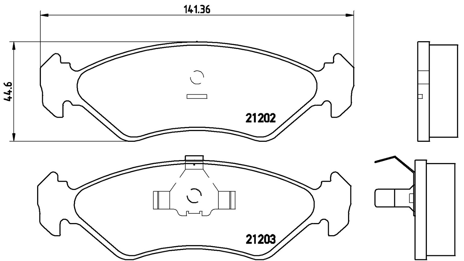 Brembo Bremsbelagsatz, Scheibenbremse [Hersteller-Nr. P24028] für Ford - Bild 5