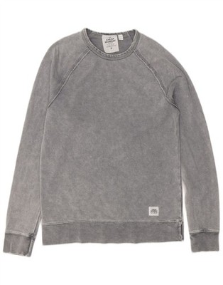 CHEAP MONDAY Mens Sweatshirt Jumper Small Grey Cotton DR04