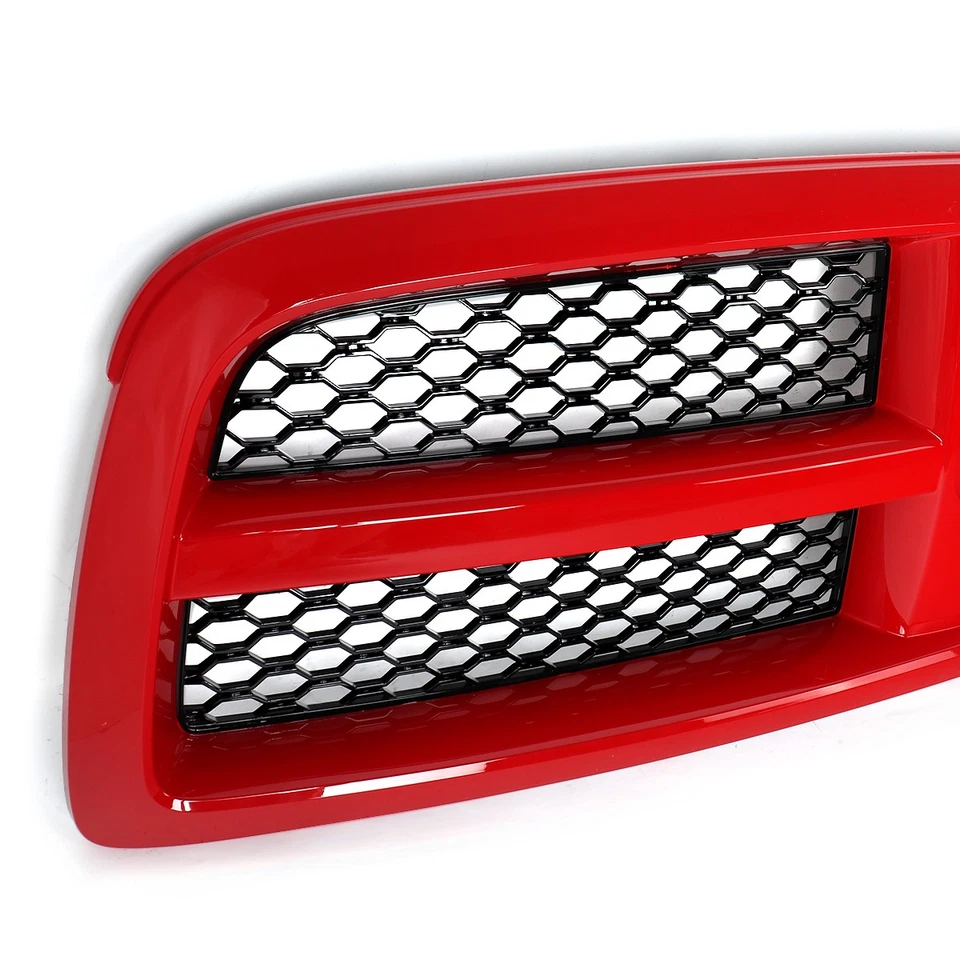 Grille For 2011-2012 Ram 1500 2009-2010 Dodge Ram 1500 ST Style Flame Red+Black Foto 3 de 4