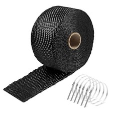 Exhaust Heat Wrap,2  x 16 Ft, Motorcycle Fiberglass Heat Shield Tape With