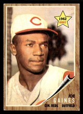 Joe Gaines 1962 Topps Rookie Card #414 Cincinnati Reds (Border Dents)