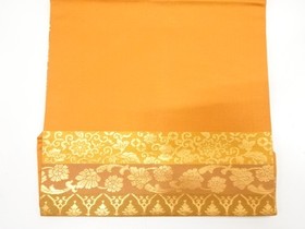 7596625: JAPANESE KIMONO JAPANESE NAGOYA OBI / WOVEN FLORAL SARASA