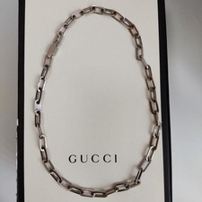 Gucci Vintage Silver Chain Belt Unisex Adjustable from Japan
