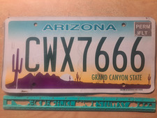License Plate, Arizona, Sunset, Passenger, Triple 6: CWX 7666  666