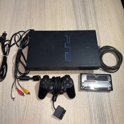 Sony PlayStation 2 PS2 Fat SCPH-39001 Console Bundle Network Adapter Controller