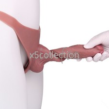 Realistic Penis Sleeve Pants Soft Liquid Silicone Hollow Dildo Pants Wearable