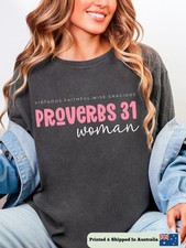 Proverbs 31 Woman Gift for Religious Women Comfort Colors Faith Shirt for Her