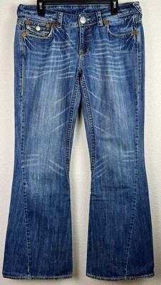 True Religion Joey Big T Bell Bottom Jeans Women s Size 20 Y2K Retro Flare USA